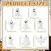 24PCS Ghost Venue Layout Halloween Ornament Hangable Ghost Felt Pendant  for Car Interior Ornament