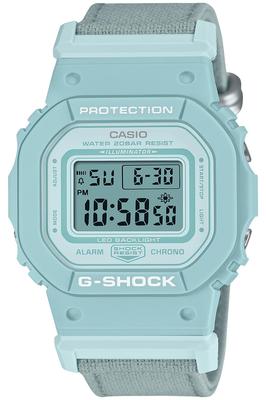 Часы Casio G-Shock (GMD-S5600CT-3JF) Мужская сине-серая модель среднего размера с перекрестным ремешком из пищевого текстиля и ремешком из биомассы