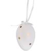 Plastic egg pendants, set of 6, 6 cm, white and gold