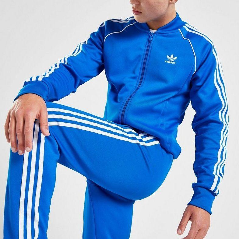 adidas Originals Adicolor Classics SST Спортивная куртка Мужская Синяя птица Белый IL2493