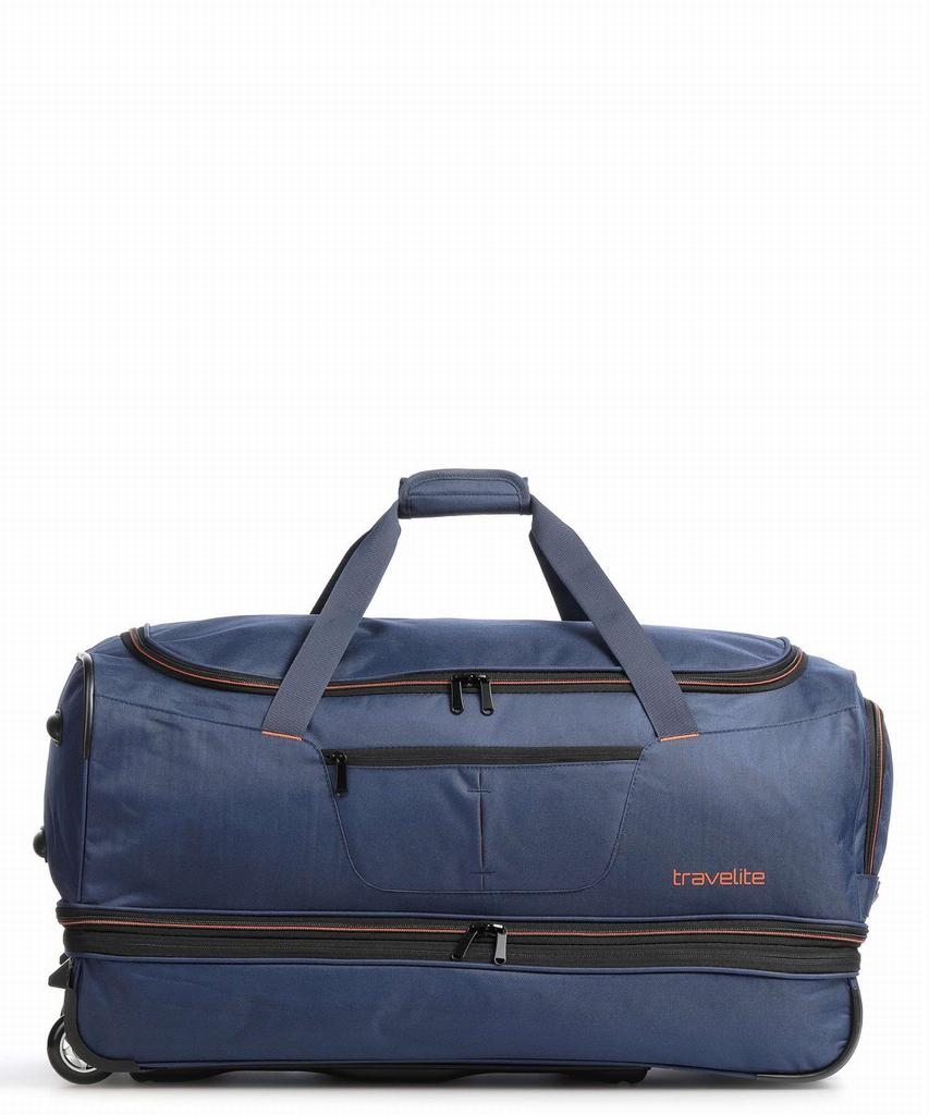 Travelite basics wheeled travel bag navy blue