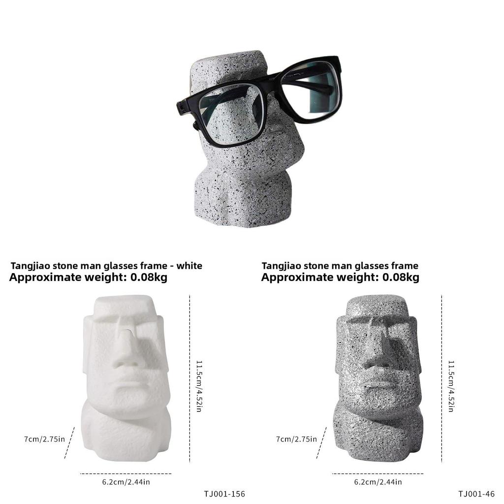 Character Resin Glasses Shelf Organizer For Desk Decor Home Office Use
