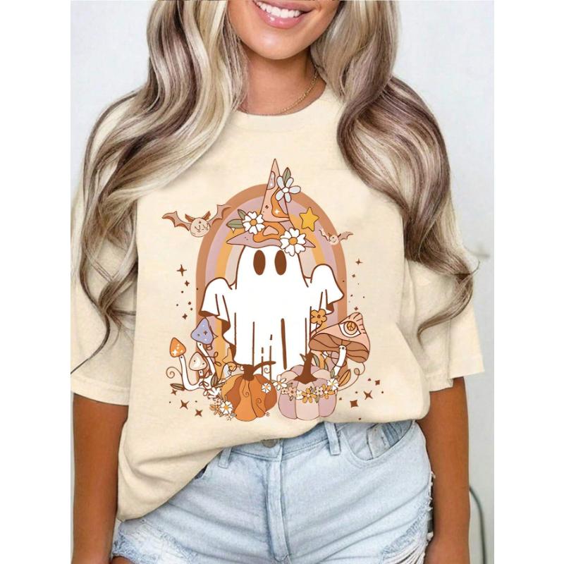 Футболка с короткими рукавами и цветочным узором