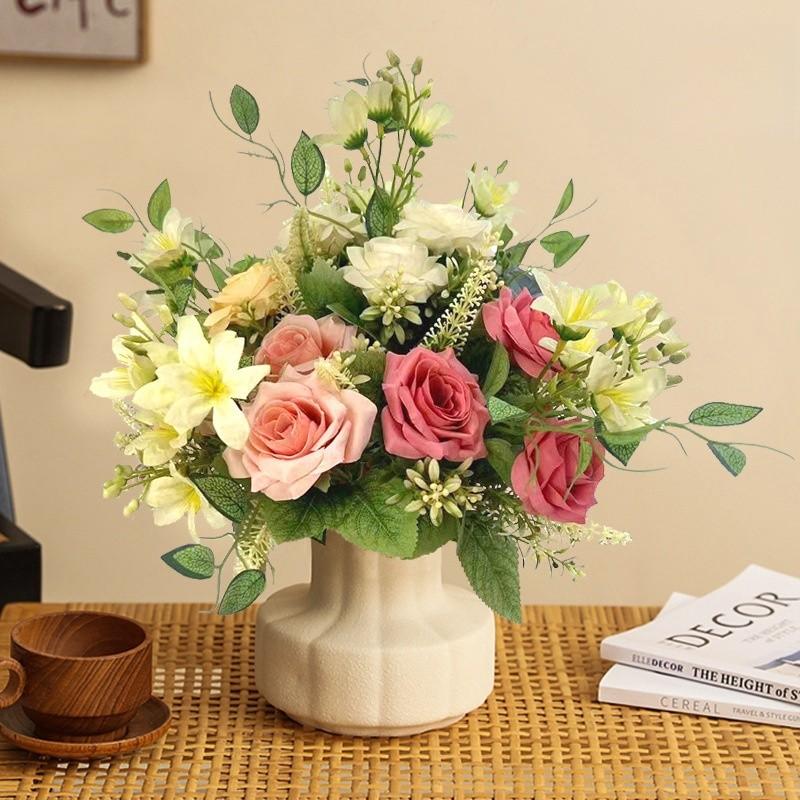 Скандинавская имитация цветка розы свадебный реквизит для фотосъемки цветочная композиция украшение для дома искусственные цветы украшение для гостиной вечный цветок