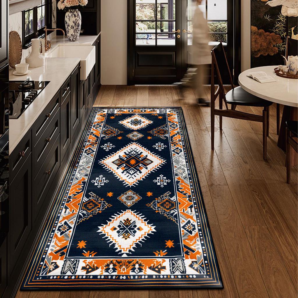 Nordic Style Long Carpet Living Room Persia Decoration Kitchen Bathroom Non-slip Floor Mat Home Bedroom Bedside Rug Customizable