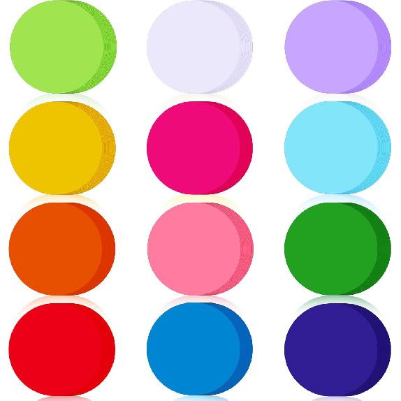 Kisston 360 Pcs Round Cutouts Paper 3.9 Inch Assorted Color Die Cuts for DIY Craft Projects School Classroom Bulletin Board Decor
