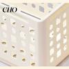 Durable Stackable Box Storage Foldable Organizer with Ventilated Hollow Design Dry Container Space Saving Bin for Household Travel Dormitory