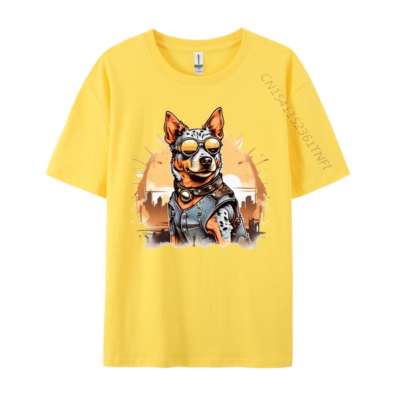 Australian Cattle Dogs T Shirt for Men Funny Pet Lover Cool Print Tshirt Graphic T Shirts Men Cotton Gift