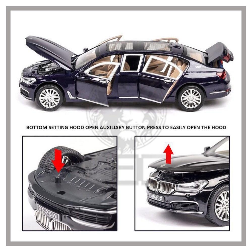 РаспродажаKLT 1:24 BMW 760, литая под давлением модель автомобиля из сплава для детей, игрушки для мальчиков, игрушки для детей, машинки, игрушки