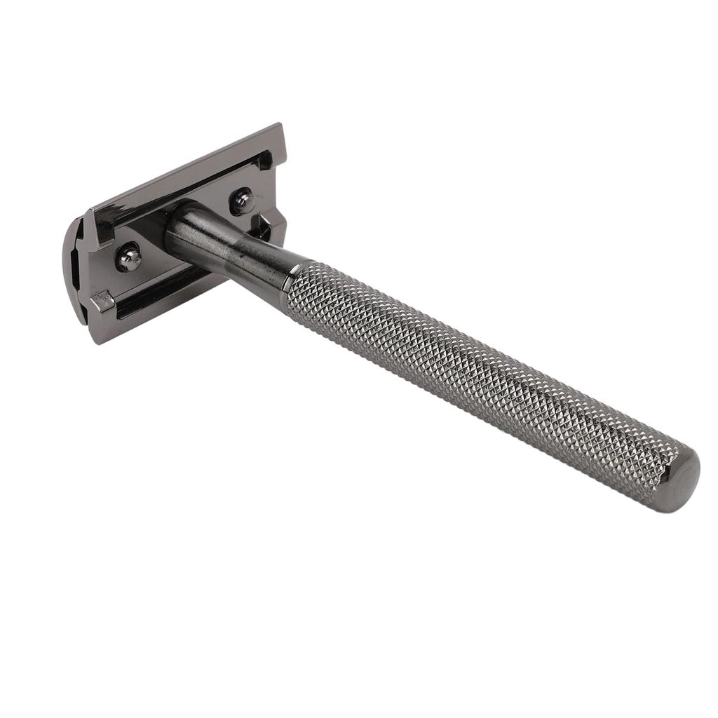 Набор для бритья Double Edge с подставкой для лезвий Precision Grooming Metal Non Slip Handle Retro Manual Shavin