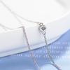Sweet Fashion 925 Sterling Silver Flower Zirconia Clavicle Chain Necklace Collares Choker for Women S-N341