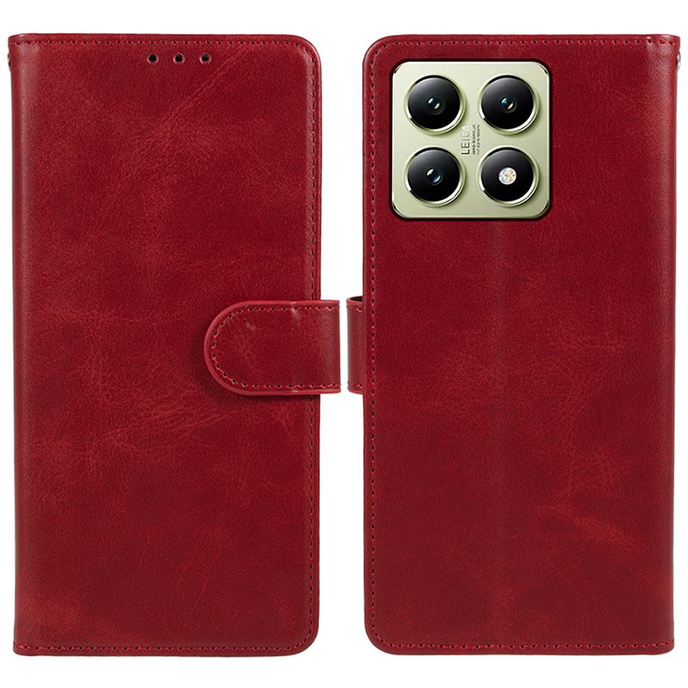 For Xiaomi 14T Pro Case PU Leather Wallet Protective Phone Cover Calf Texture