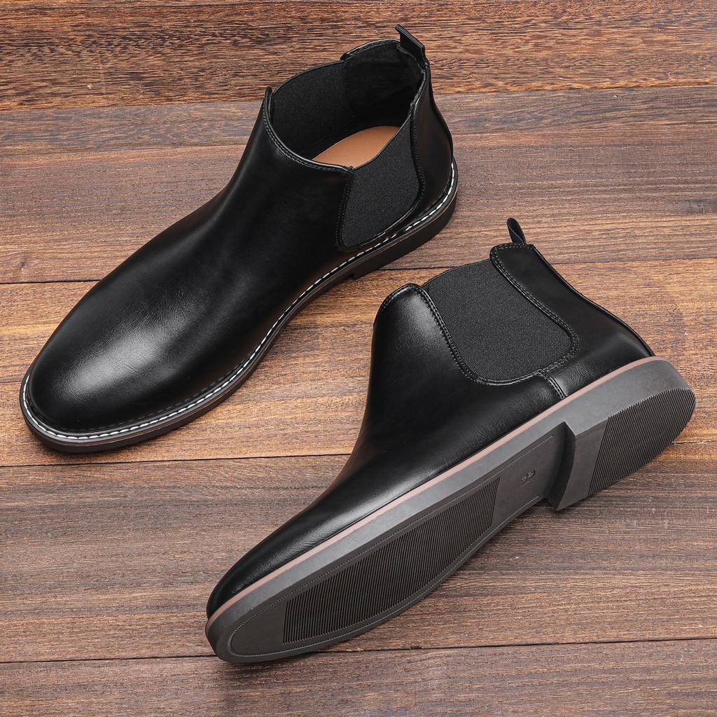 HECRAFTED SHOES/ Зимние мужские ботинки из искусственной кожи