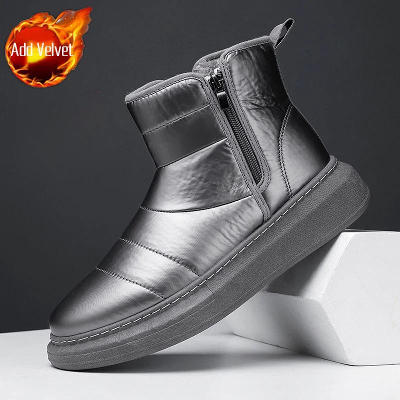 Мода с мехом Теплая мужская обувь Зимние мужские сноубутсы Дизайнерские Новые Оригинальные Предложения Комфортные Предложения по Акции Y2k Нескользящие Дешевые