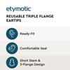 Etymotic ER4 hf mc mk/ER6i/ety8/etyBLU Насадки для ушей 3-лепестковые S Мороз 5 шт. ER38-15SM