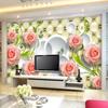 Photo Wallpaper Rose Leather 3D Mural Wall Paper For Living Room Wallpaper TV Background Home Decor