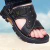 Sandals Men's New Models In Summer 2025 Wear Dual-purpose Cowhide Casual Beach Shoes Summer Cool Slippers Men