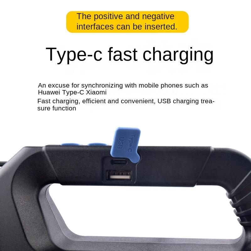 Уличный домашний солнечный светодиодный мощный фонарик, портативный прожектор, супер яркий, большой радиус действия, зарядка через USB