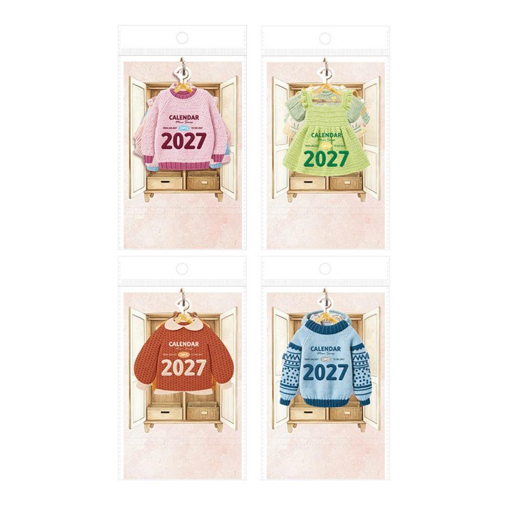 Clothing Shaped 2027 Desktop Calendar Creative Time Manegement Organizers Desktop Decoration