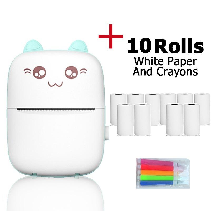 Мини-карманный принтер, беспроводной Bluetooth-термопринтер для фотографий, квитанций, заметок, этикеток, Qr-кодов, портативный бесчернильный подарочный принтер