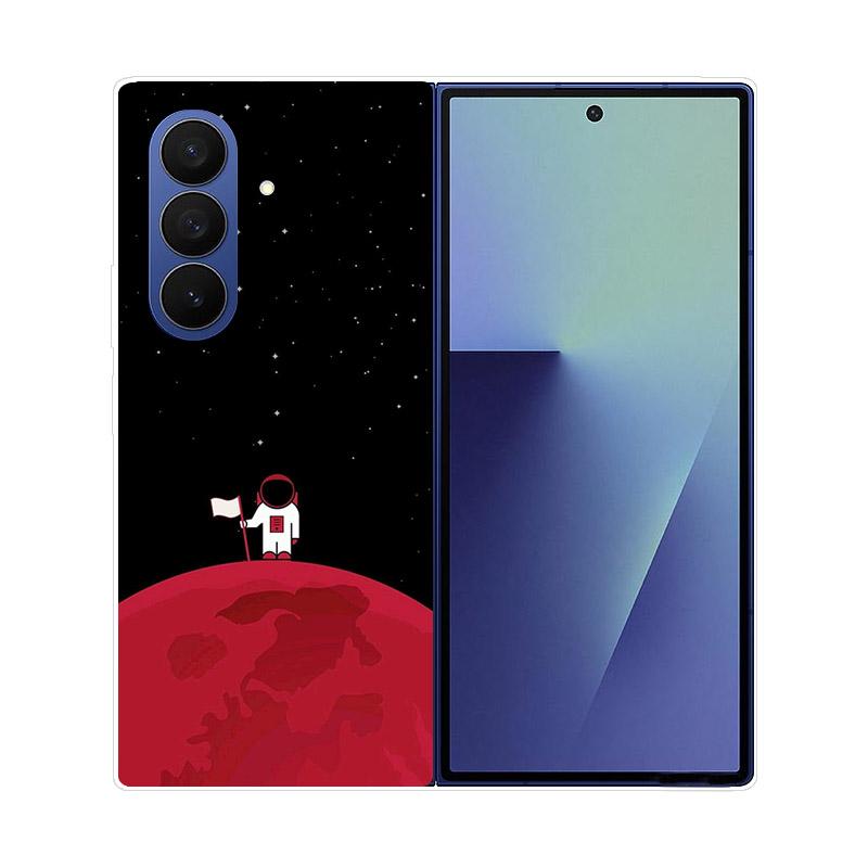 Прозрачный складной чехол для телефона Samsung Galaxy Z Fold 6 7 Прозрачная ударопрочная жесткая крышка из ПК для Samsung Z Fold7 Fold6 Чехол Capa