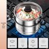 Qiaofangchu 304 Stainless Steel Steamer Pot: Thickened for Cooking Noodles, Soup, and Milk On Induction and Gas Stoves.