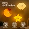 Silicone Star Moon Night Light Rechargable Sleeping Wall Nightlights 3 Level Brightness Beside Lamp For Baby Bedroom Decor