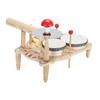 Wooden Musical Drum Set Puzzle Colour Cognition Early Learning Multifunctional Percussion