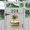 Letters 911 Visibility Signage Address Plaque Garden Door Modern House Numbers 6" Floating House Number Number with Nail Kit