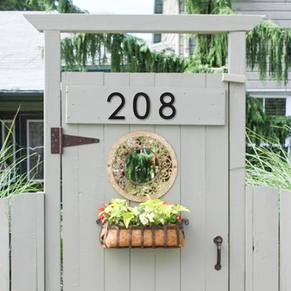 Letters 911 Visibility Signage Address Plaque Garden Door Modern House Numbers 6" Floating House Number Number with Nail Kit