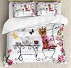 Yorkie Bedding Set For Bedroom Bed Home Yorkshire Terrier with Cute Ribbon Animal Duvet Cover Quilt Cover And Pillowcase