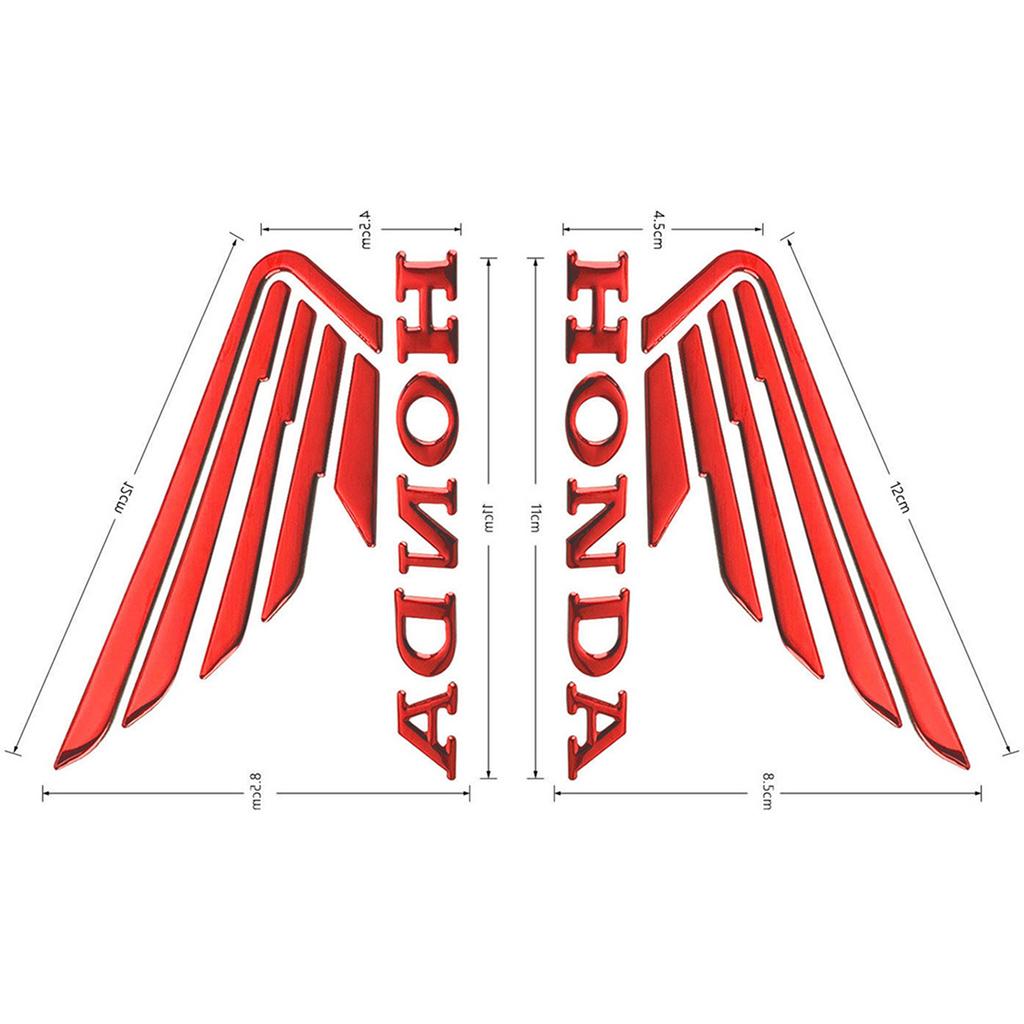 AAADK1 3D Car Motorcycle Honda Stickers Decals Tank Helmet Cbr Cb Pcx Wing Logo Red White Black