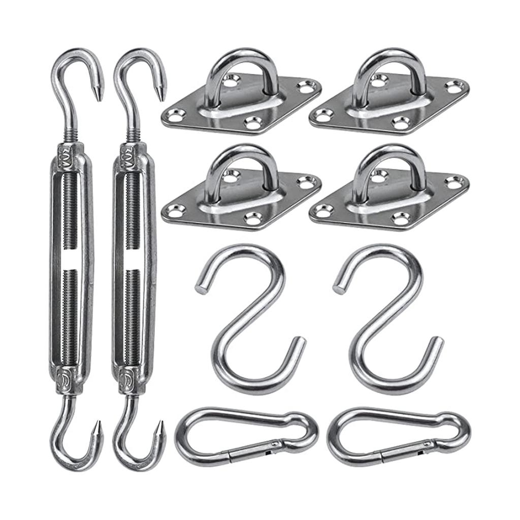 Shade Sail Hardware Kit 304 Stainless Steel S Hook M6 Fastener Set for Awning Sunshade