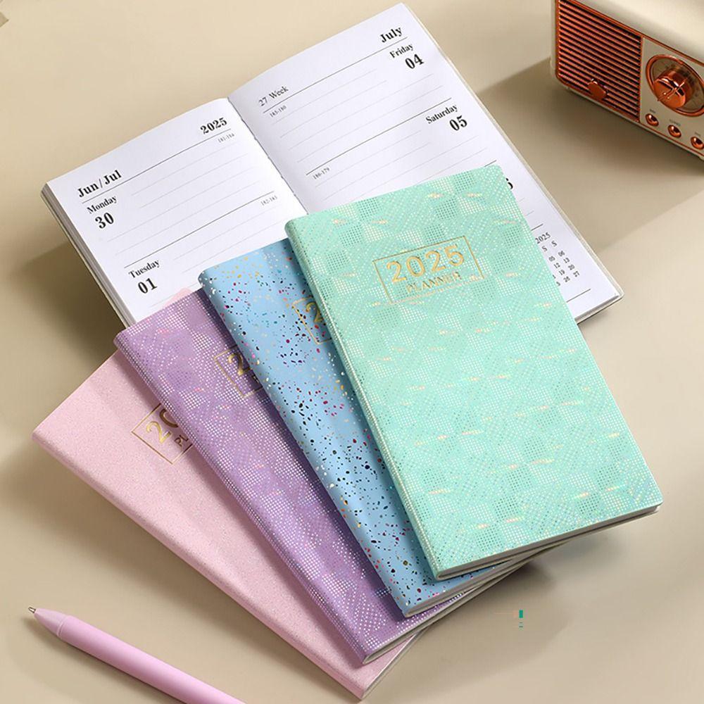Планировщик A6 2025 Блокнот с календарем Ежедневный еженедельный ежемесячный планировщик 2025 Повестка дня Книга Школьный офис