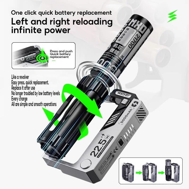 Portable Power Bank Removable Replaceable Battery Pack 20000mAh 22.5W Fast Charging External Battery for iPhone Samsung Huawei