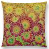 New Vivid Art Colorful Flowers Gorgeous Floral Doodle Geometry Mandala Coral Wonderland Pattern Car Cushion Cover Pillow Case