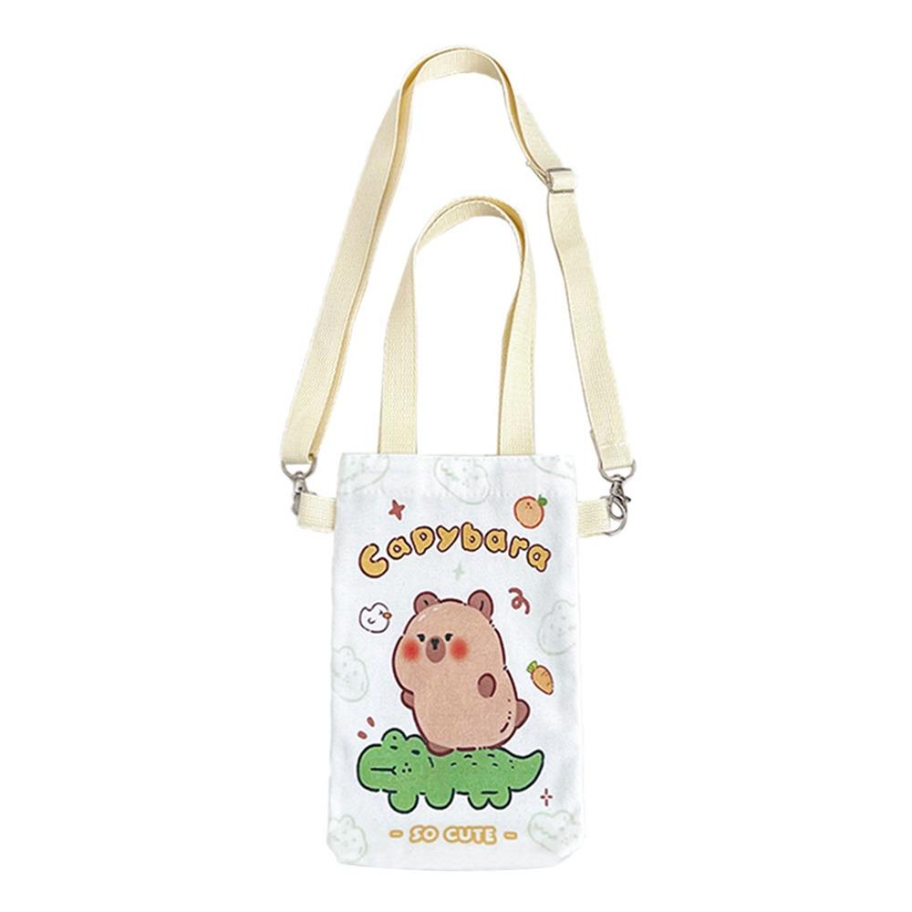 Cup Insulated Protective Cover Capybara Water Bottle Bag with Strap Water Cup Crossbody Bag