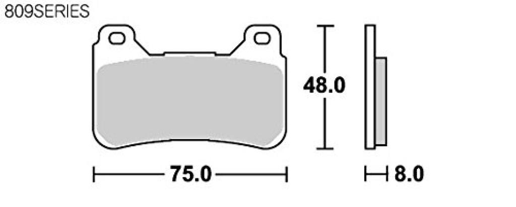 Тормозная колодка KITACO SBS 809HS Sinter Metal CBR600RR CBR1000R VFR800F/X и т.д.. 777-0809020