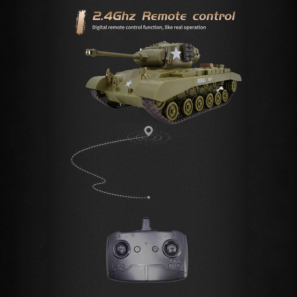 2pcs 2.4Ghz Remote Control Military Truck Remote Control Tank Remote-controlled Tank Vehicle with