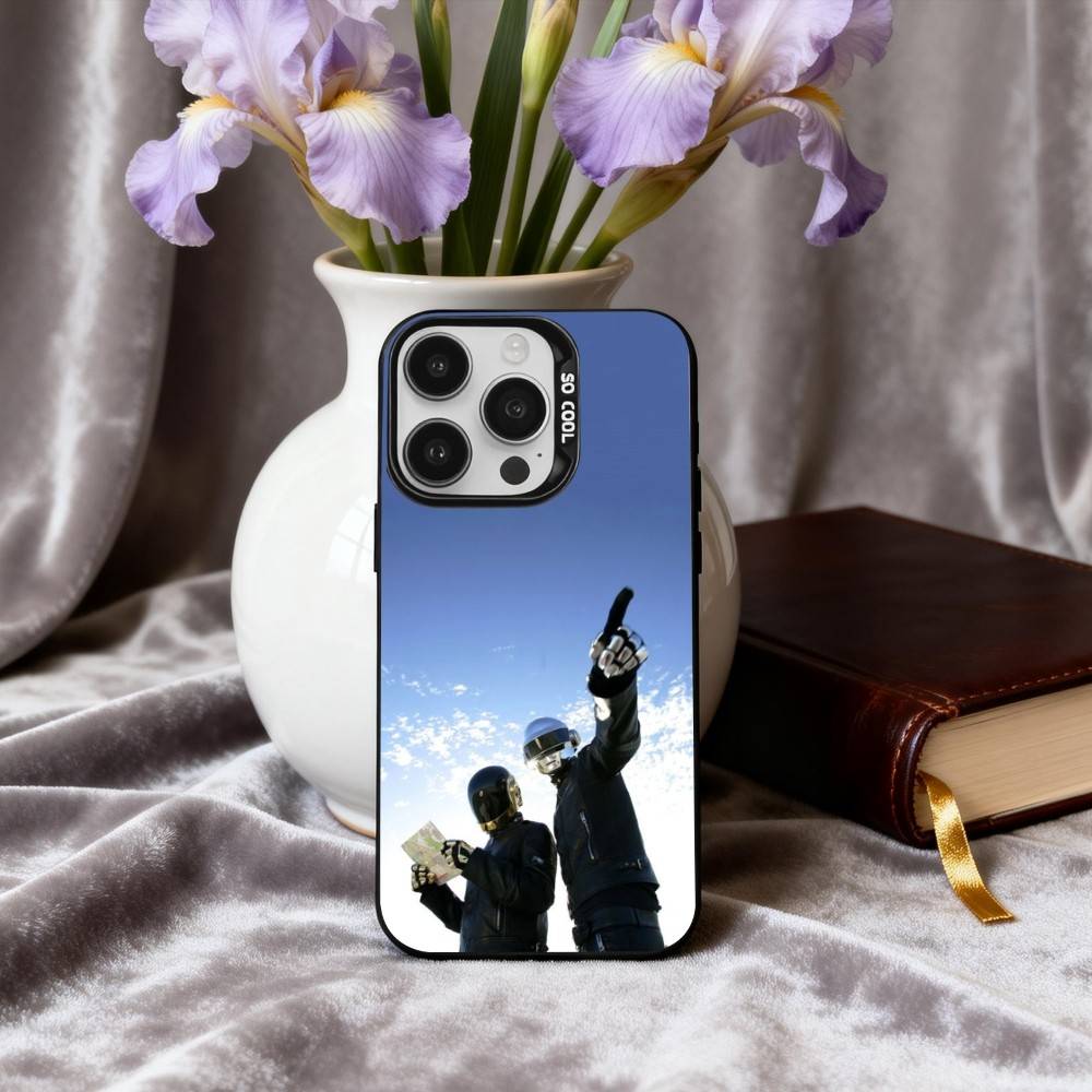 Чехол для телефона D-Daft-T P-Punk-K для iPhone17,16,15,14,13,12,11 Plus,Pro Max Черный Конфетный серебристый чехол для телефона