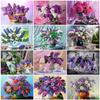 Алмазная вышивка сиреневый ремесленный набор подарок ручной работы алмазная живопись цветок полная квадратная круглая дрель рукоделие подарок ручной работы