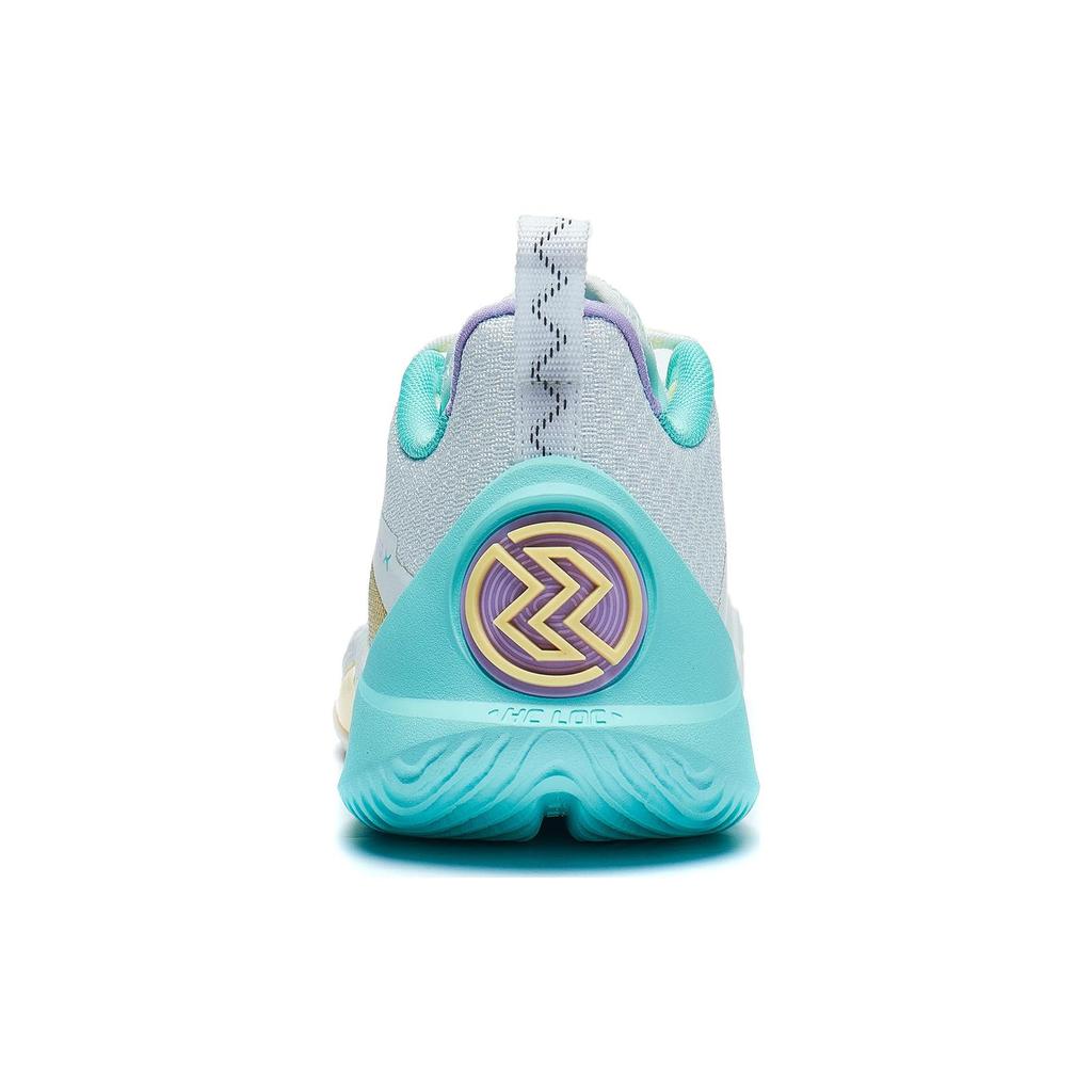 New LiNing Speed 10 Cushioning, Slip Resistant, Abrasion Resistant, Breathable Low Top Basketball Shoes Men's White Purple ABAT085-8