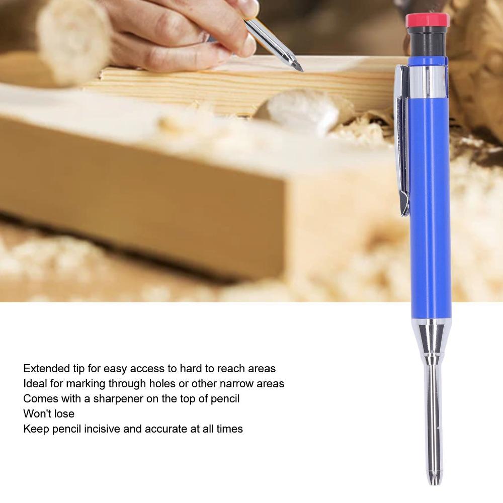 Deep Hole Tip Mechanical Carpenter Pencil Long Nose Tip Construction Pencil For Woodworking