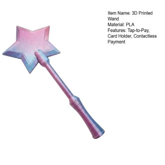3D-печатная палочка Tap to Pay, волшебная звездная палочка, держатель для бесконтактных платежных карт, палочка для дебетовых и кредитных карт Tap-to-Pay
