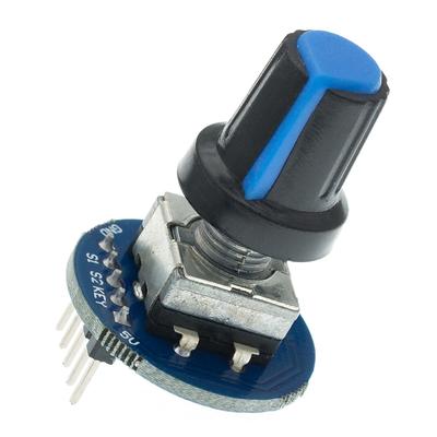 Модуль поворотного энкодера для разработки датчика кирпича Arduino, круглая ручка вращающегося аудиопотенциометра, крышка EC11