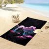 Pink Cherry Blossom with Waterfalls Beach towel quick-drying for travel outdoor sports jogging beach and swimming