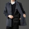 Мужское двухстороннее шерстяное пальто короткое шерстяное пальто для среднего и пожилого возраста осенне-зимняя куртка для папы мужской костюм