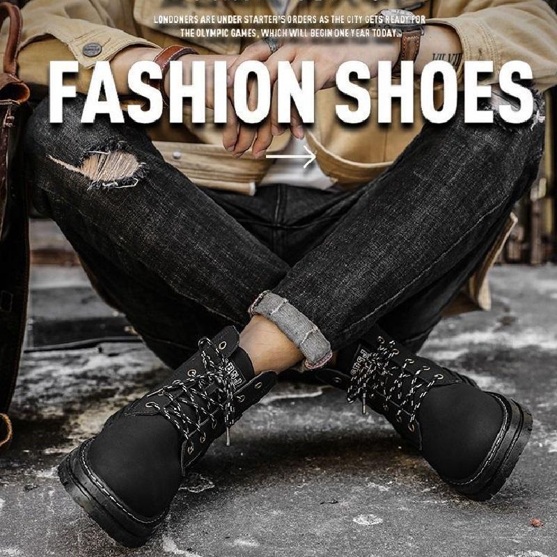 Ботинки Martin мужские, весна-лето и осень, высокие рабочие ботинки, короткие ботинки в британском стиле, ботинки на толстой подошве