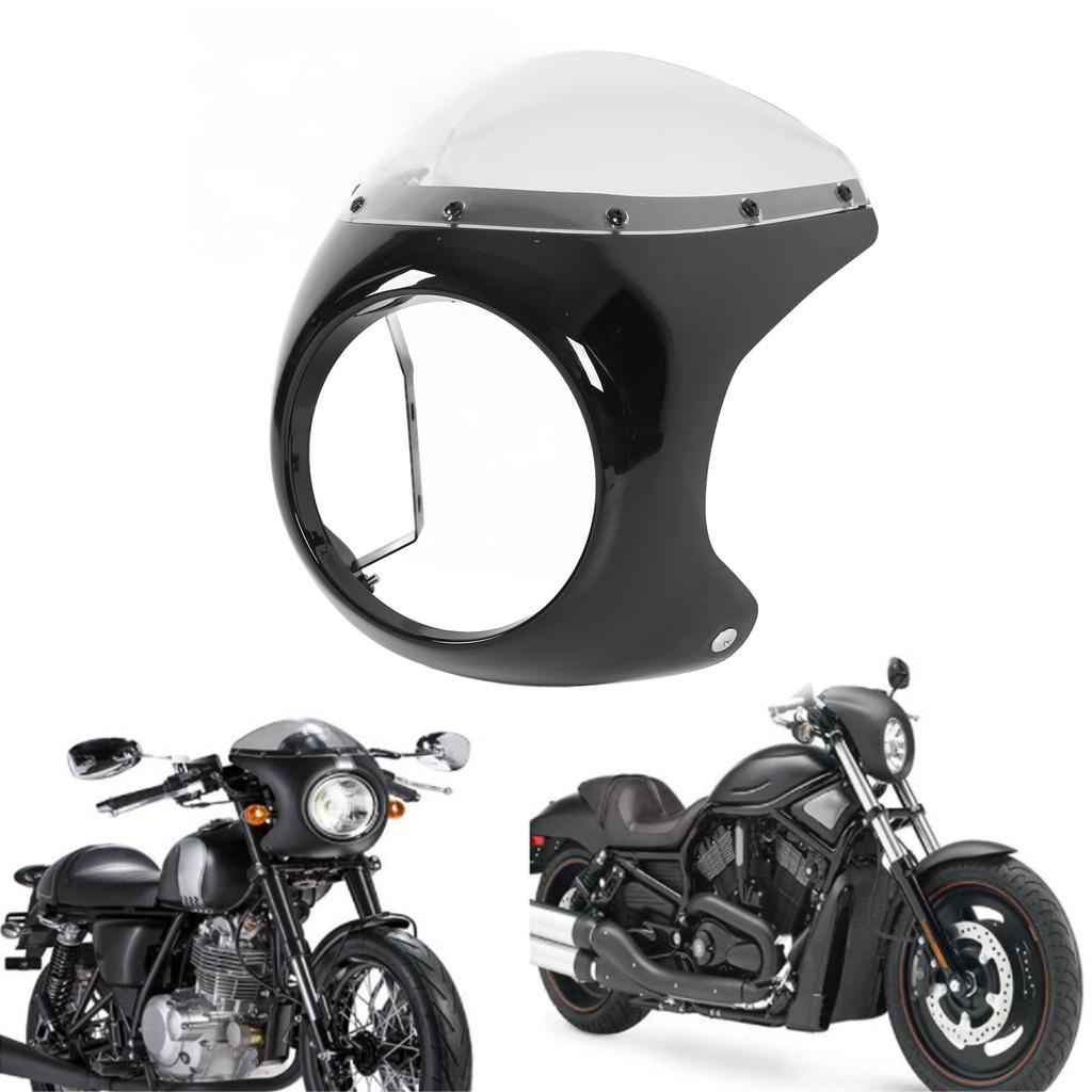 7in Front Motorcycle Headlight Fairing     Aging Resistant Wearproof Fit For Round Headlights Motorbike