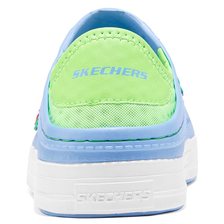 Skechers Детские удобные универсальные прочные дышащие нескользящие низкие сандалии Детские сандалии Светло-голубые 406810L-LTBL